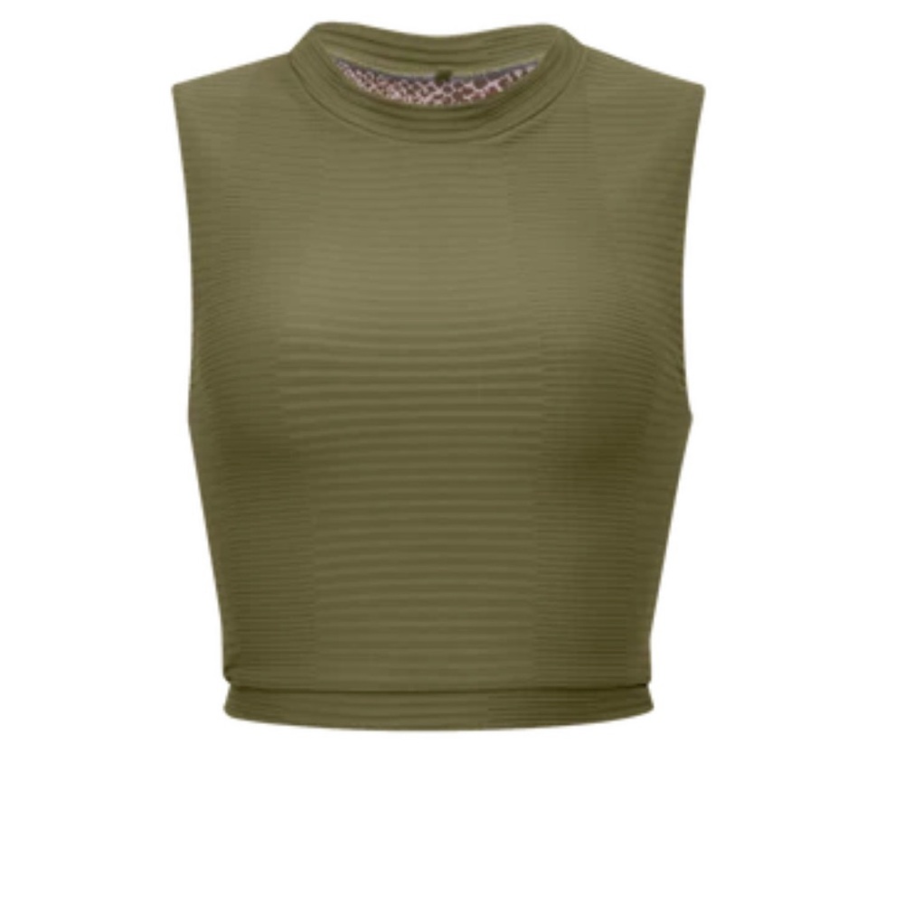 Costa Green Ribbed Crop Muscle Tee
Brand new! Just got it today, too small